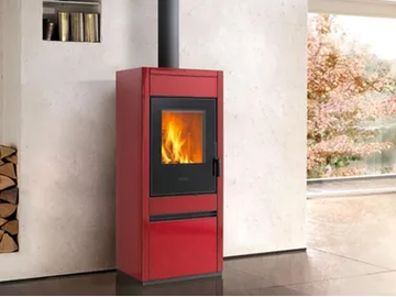 E928 A - Wood-burning Central stove for air heating Class A+ by Piazzetta - view 2
