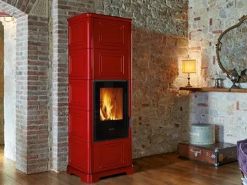 E928 C-M - Wood-burning wall-mounted stove Class A+ by Piazzetta - view 2