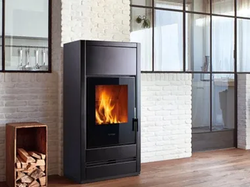 E928 - Wood-burning wall-mounted steel stove Class A+ by Piazzetta - view 2