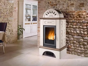 BRUNICO - Pellet faïence stove by Piazzetta - view 2