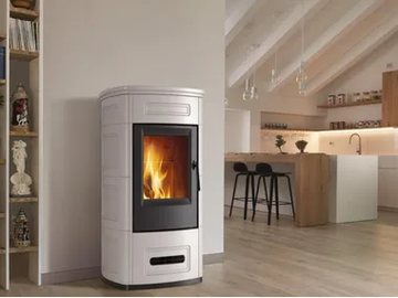 E928 - Wood-burning faïence stove Class A+ by Piazzetta - view 2