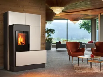 E228 H - Multi-fuel faïence stove Class A+ by Piazzetta - view 2