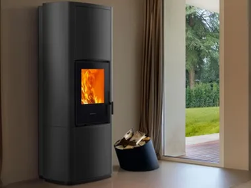 E228 M-H - Multi-fuel faïence stove by Piazzetta - view 2