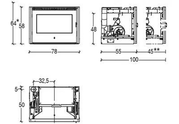 IP 9 - Pellet Fireplace insert by Piazzetta - view 3