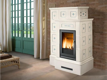ORTISEI - Wood-burning faïence stove for air heating by Piazzetta - view 2
