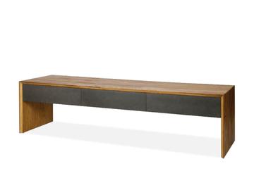 ANGLE - Steel and wood TV cabinet with drawers by Pilma - view 3