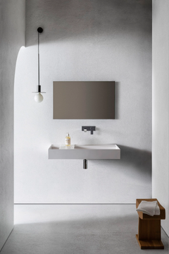 ELEMENT 101 - Single rectangular washbasin with mirror and lamp by Pirovano - view 3