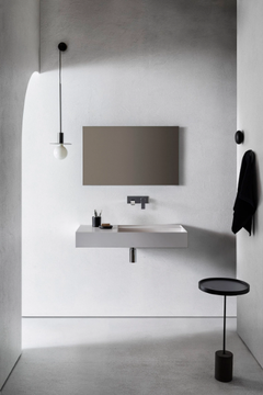 ELEMENT 102 - Single wall-mounted rectangular washbasin by Pirovano - view 3