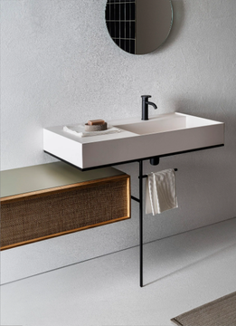 ELEMENT 109 - Rectangular wall-mounted composite material washbasin with drawers by Pirovano - view 3