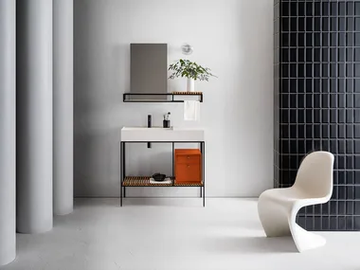 ELEMENT 115 - Bathroom composition with mirror and towel rail by Pirovano - view 2