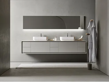 FRAME 102 - Double wall-mounted vanity unit with drawers by Pirovano - view 2