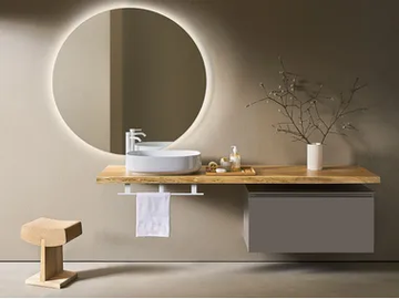 MIDI 107 - Wall-mounted vanity unit with drawer and towel rail by Pirovano - view 2