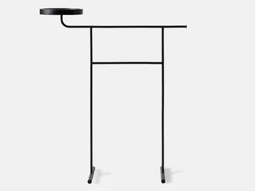 Valet stand with side table - Metal valet stand with side table by Pirovano - view 2