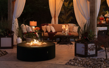 GALIO STAR BLACK - Gas outdoor steel fireplace by Planika - view 3