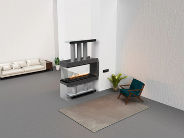 PANORAMA - Closed bioethanol fireplace by Planika - view 3