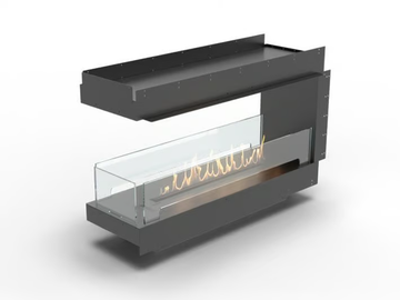 FORMA - Built-in bioethanol metal fireplace by Planika - view 2