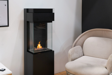 POLARIS - Freestanding bioethanol glass and steel fireplace by Planika - view 3