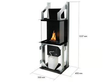 ROCK CORE - Built-in freestanding fireplace by Planika - view 3