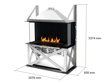 STONE CORE - 3-sided bioethanol fireplace by Planika - view 3