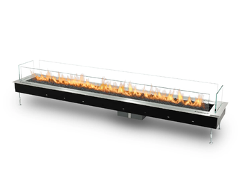 GALAXY INSERT - Built-in gas outdoor glass and steel fireplace by Planika - view 3