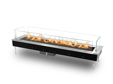 GALAXY INSERT - Built-in gas outdoor glass and steel fireplace by Planika - view 2