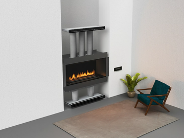 PANORAMA - Closed bioethanol fireplace by Planika - view 2