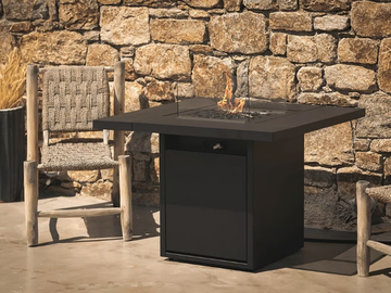 SQUARE TABLE - Gas outdoor freestanding galvanized steel fireplace by Planika - view 3