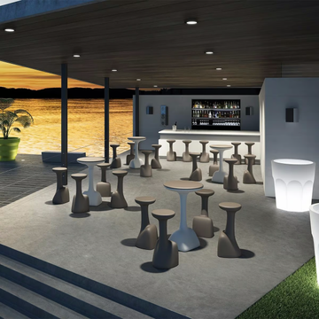 ARMILLARIA - Round polyethylene high table by Plust - view 3
