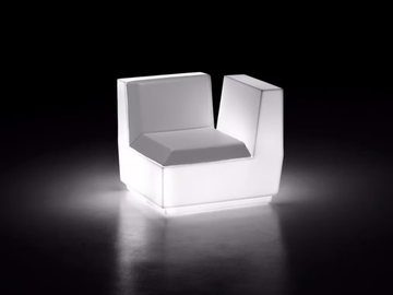 BIG CUT CORNER LIGHT - Corner polyethylene armchair with light by Plust - view 2