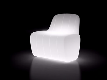 JETLAG CHAIR LIGHT - Polyethylene garden armchair with light by Plust - view 2