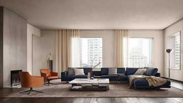 MONDRIAN - Corner sectional fabric sofa by Poliform - view 3