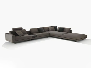 MONDRIAN - Corner sectional fabric sofa by Poliform - view 2