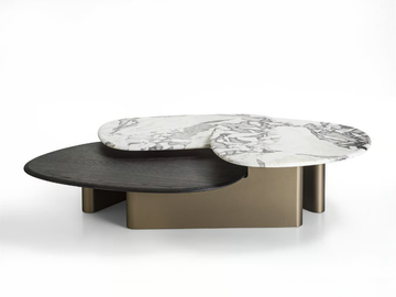 CALLISTO MIX WOOD - Marble and wood coffee table by Porada - view 3