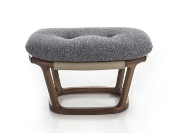 AMARANTHA - Upholstered footstool by Porada - view 2