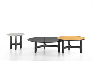 TILLOW - Tanned leather coffee table by Porada - view 3