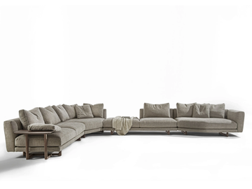 ABACUS - Corner sectional fabric sofa by Porada - view 2