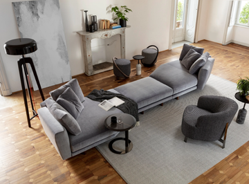 ABACUS - Sectional fabric sofa with chaise longue by Porada - view 3