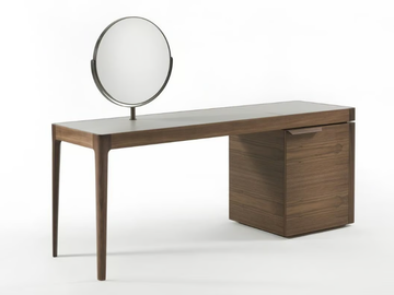 AFRODITE - Walnut secretary desk with drawers by Porada - view 3