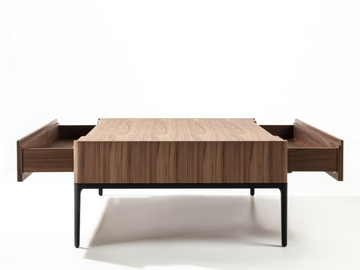 CHIBA - Walnut coffee table with storage space by Porada - view 3