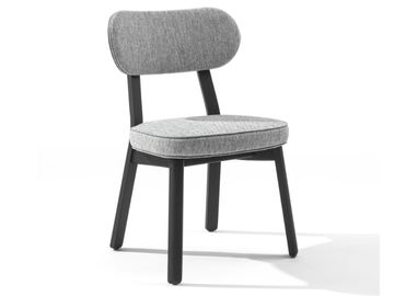 EVELIN - Fabric chair and structure in solid ash by Porada - view 2
