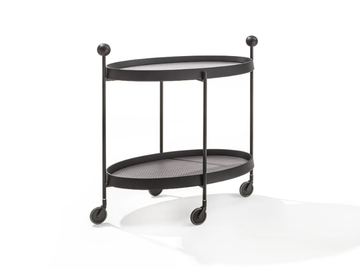 JET - Canaletta walnut food trolley by Porada - view 3