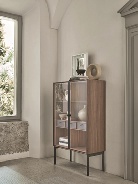 MATICS - Walnut highboard with doors by Porada - view 3