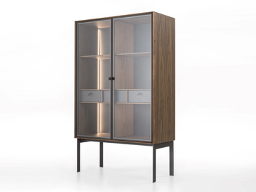 MATICS - Walnut highboard with doors by Porada - view 2