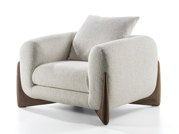 SOFTBAY - Fabric armchair with armrests by Porada - view 2