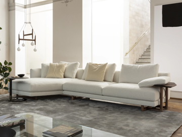 ABACUS - Sectional fabric sofa with chaise longue by Porada - view 2