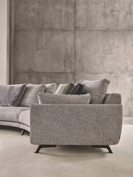 ÉTIENNE - Curved fabric sofa by Porada - view 3