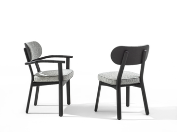 EVELIN - Fabric chair and structure in solid ash by Porada - view 3