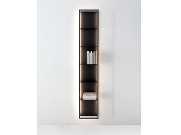 GAP - Wall-mounted floating bookcase with built-in lights by Porro - view 2