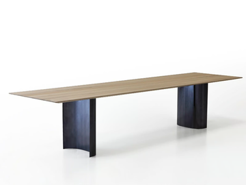 JEFF - Rectangular chestnut table by Porro - view 2