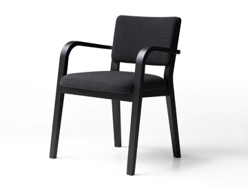 NEBBIA - Upholstered fabric chair with armrests by Porro - view 2